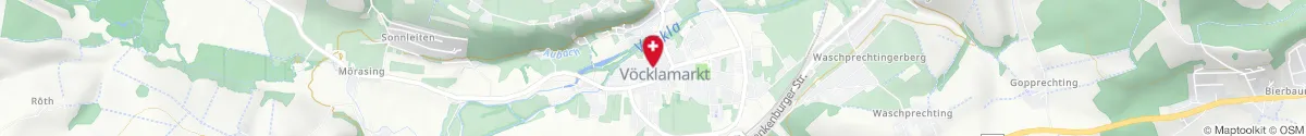 Kartendarstellung des Standorts für Edelweiß-Apotheke in 4870 Vöcklamarkt